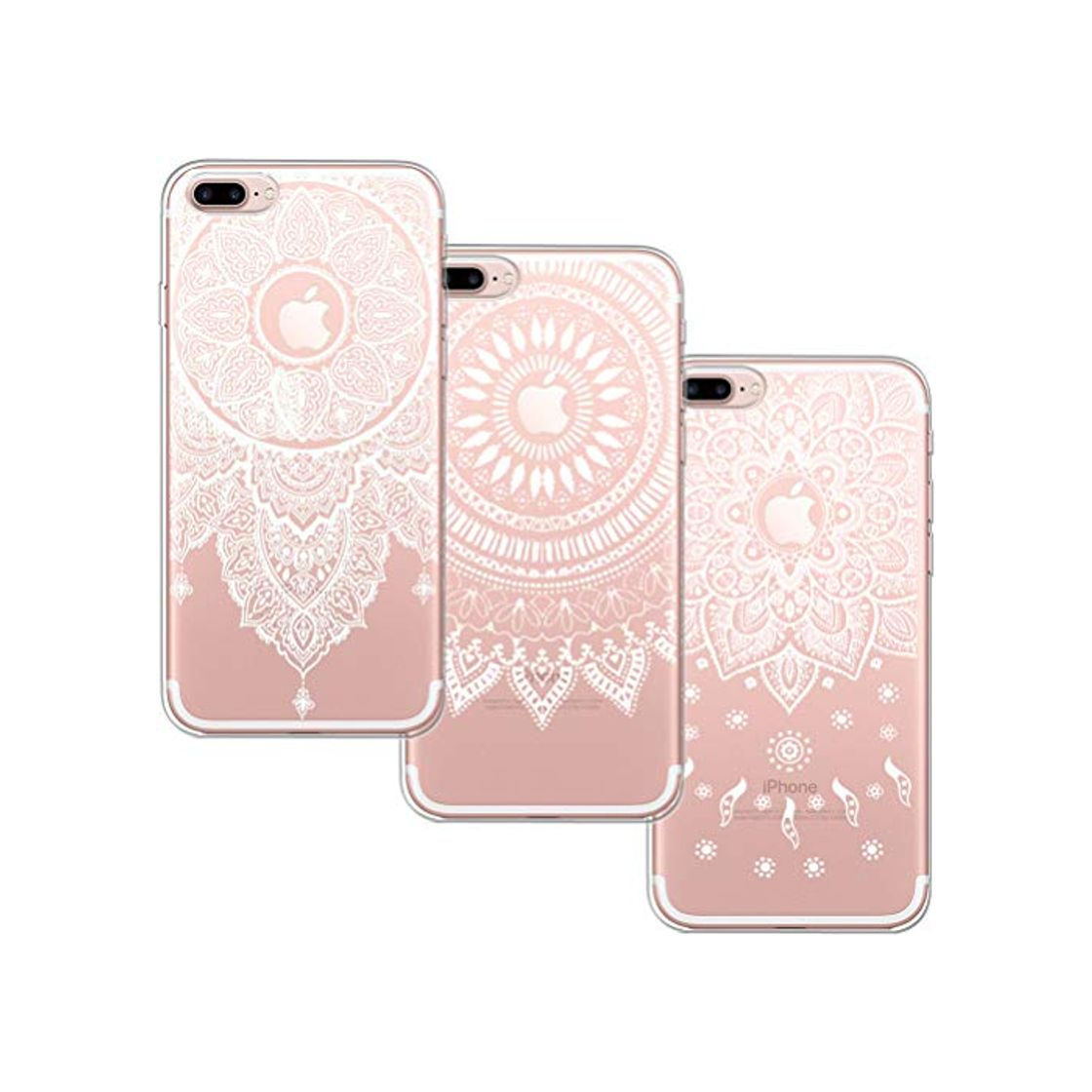 Productos [3 Pack] Funda iPhone 7 Plus, Funda iPhone 8 Plus, Blossom01 Funda