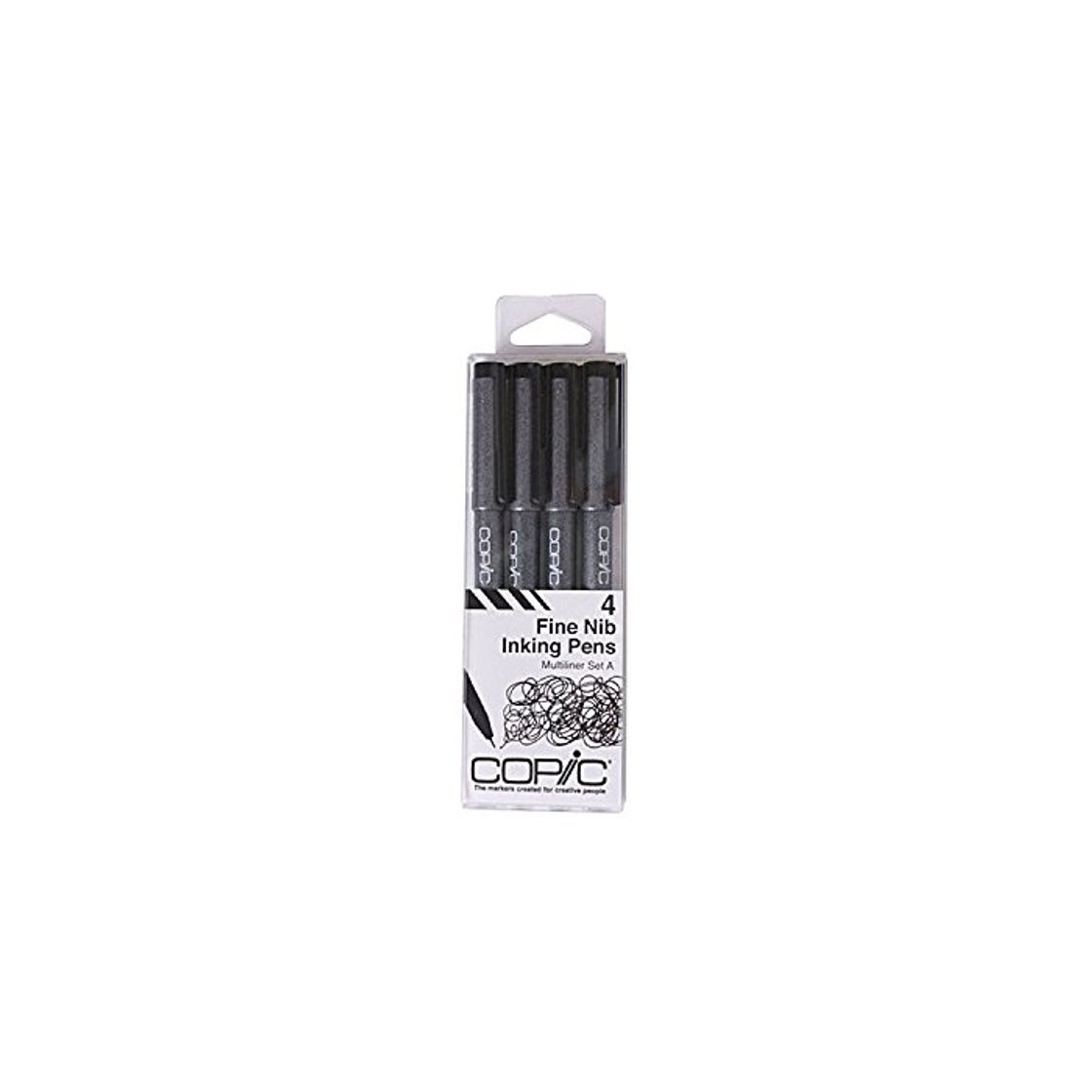 Social Copic Multiliner Fine A4 - Juego de 4 rotuladores de punta fina