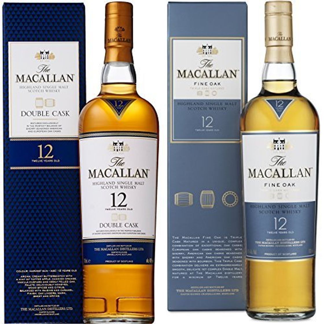 Productos Macallan - Whisky Escocés Double Cask, 12 años, 0.7 L