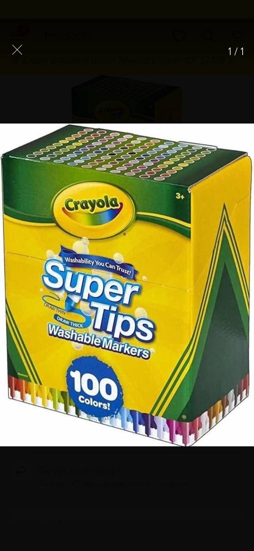 Moda Plumones Crayola Super Tips 100