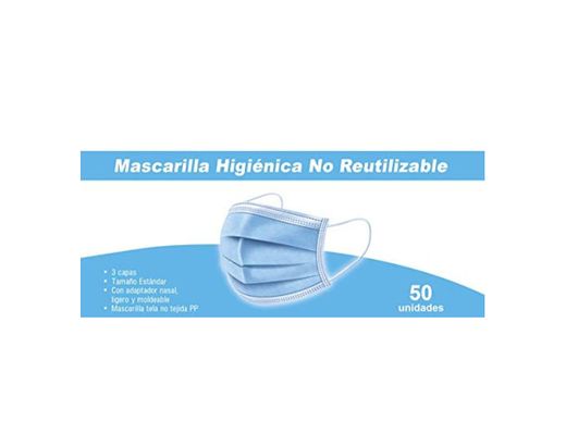 Mascarillas Higiénicas Desechables, 3 Capas