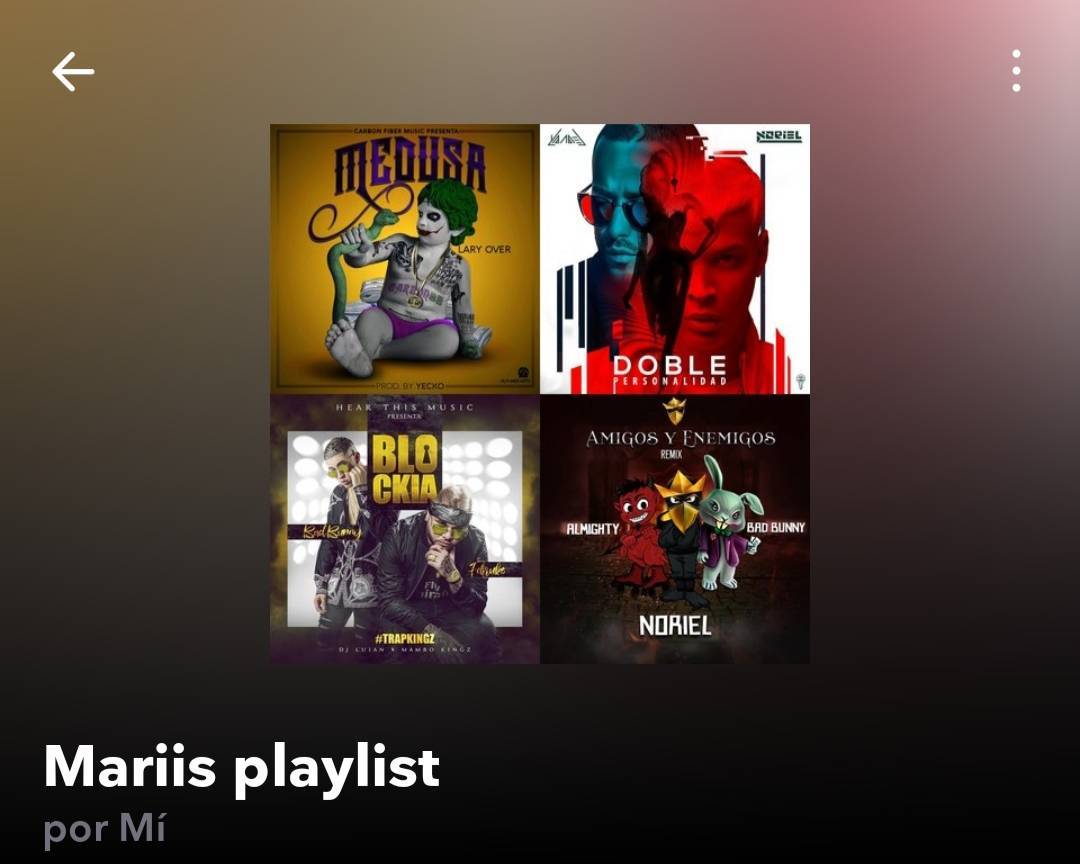 Canción MARIIS PLAYLIST