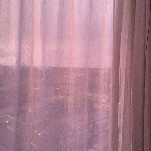 Pink curtains