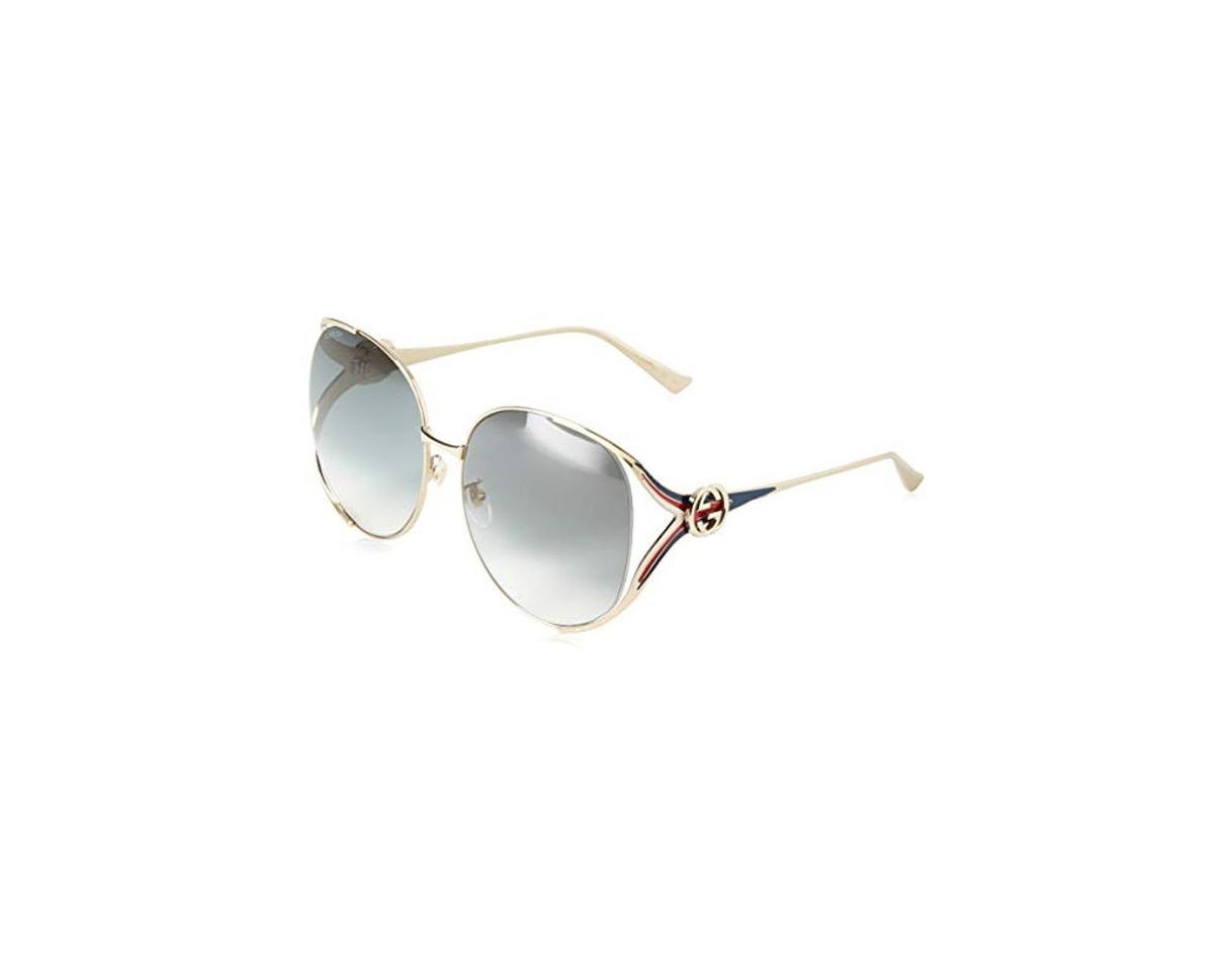 Social Gucci GG0225S 004 Gafas de sol, Dorado