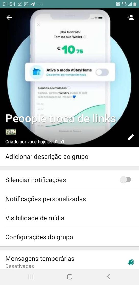 Grupo Whatsapp para trocas de likes e seguidores peoople🤑👥