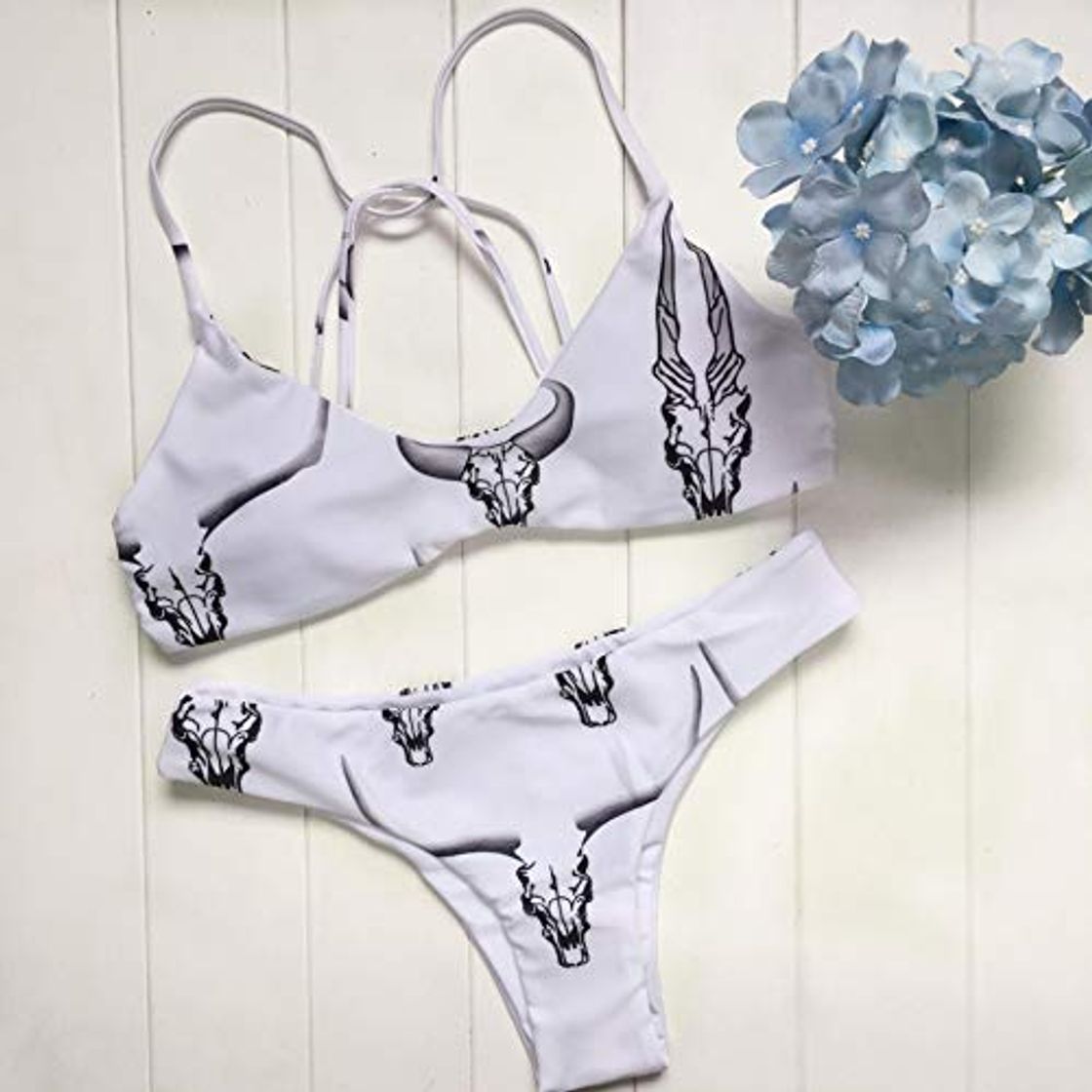 Fashion GUOZI Bikini Push Up Bikini patrón Blanco mármol Mujeres Traje de baño Traje de baño más tamaño