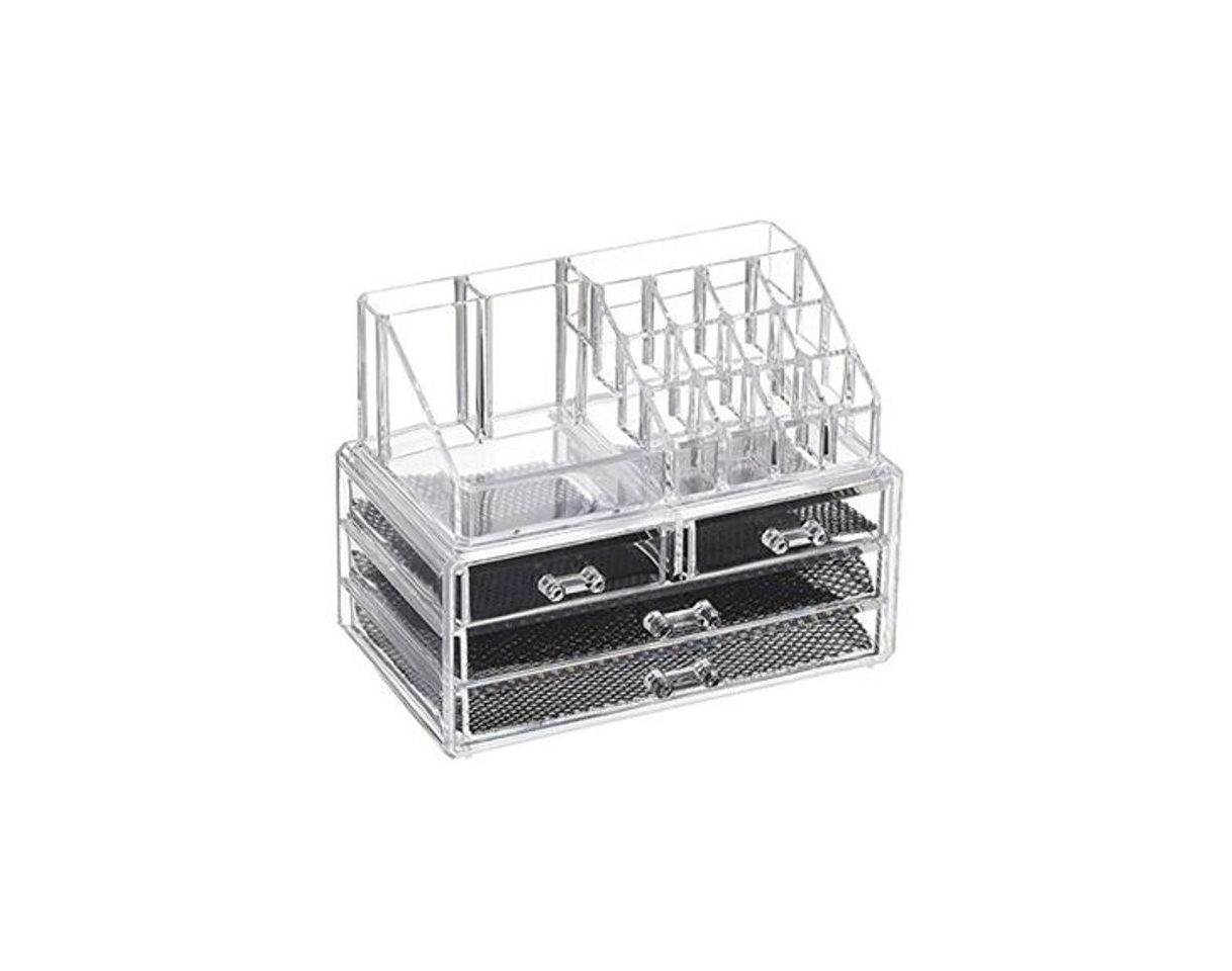 Beauty Feibrand Organizador Maquillaje Caja Cosméticos Transparente Acrílico 20 Compartimentos