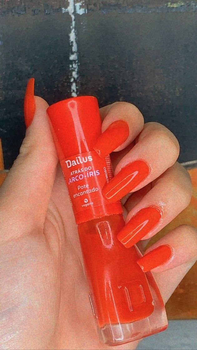 Fashion orange nail