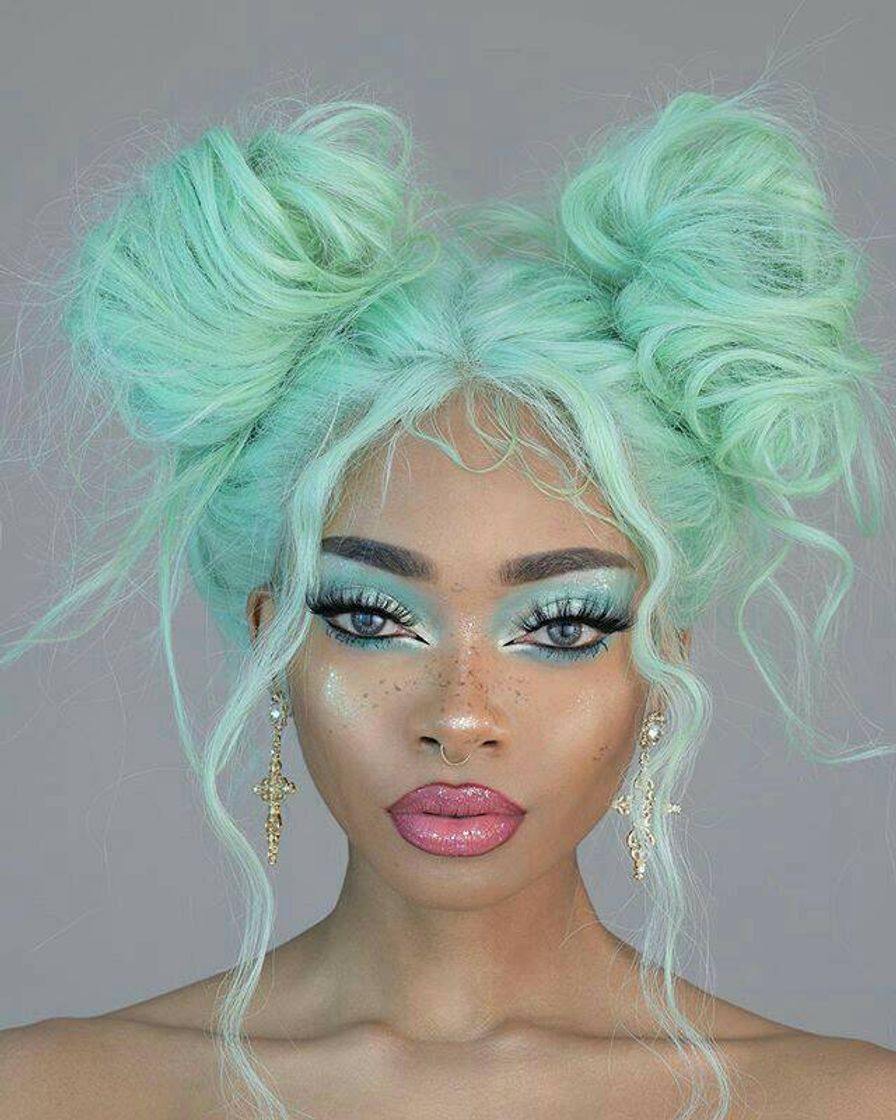 Fashion greenish hair