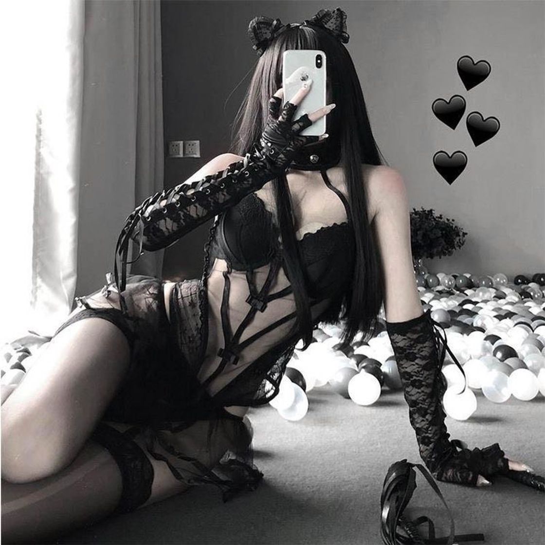 Fashion 🖤 Black Dessert Fetish Lingerie