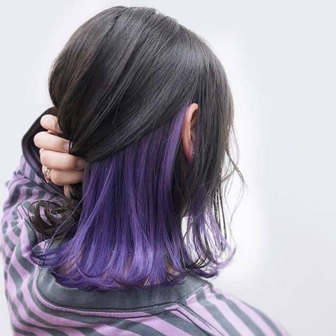 Moda Cabelo bicolor roxo 🦄