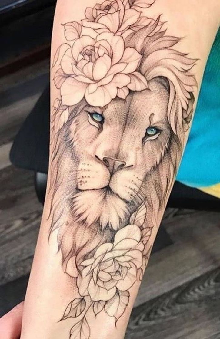 Moda Leão com flores 🥀🦁