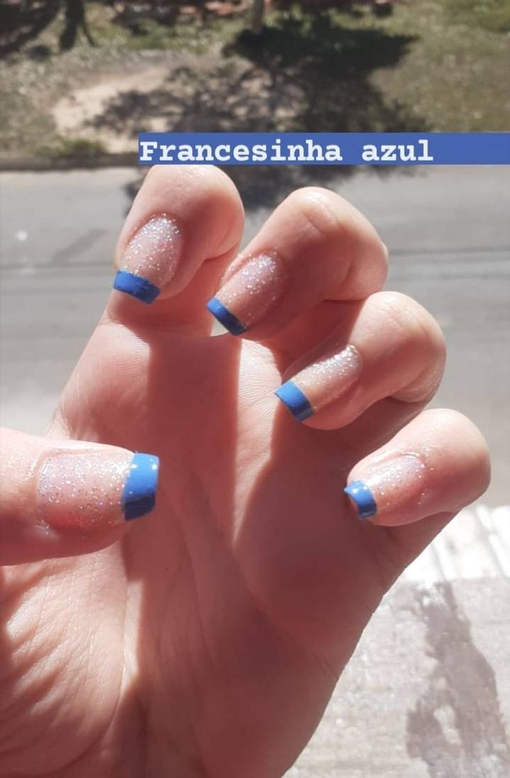 •francesinha azul com glitter 