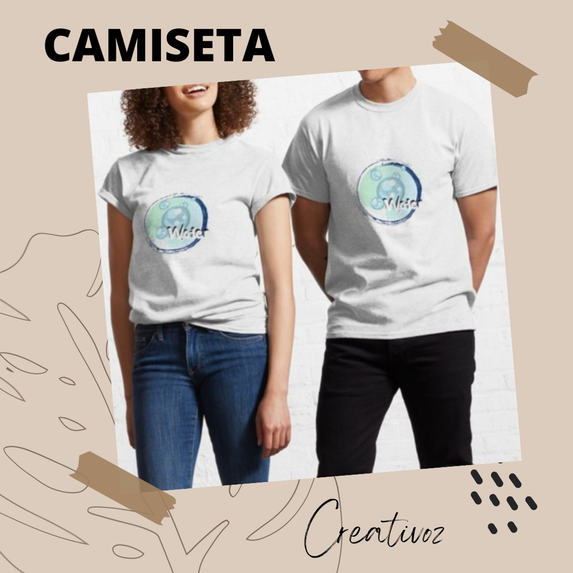 Moda Camisetas circulo de agua