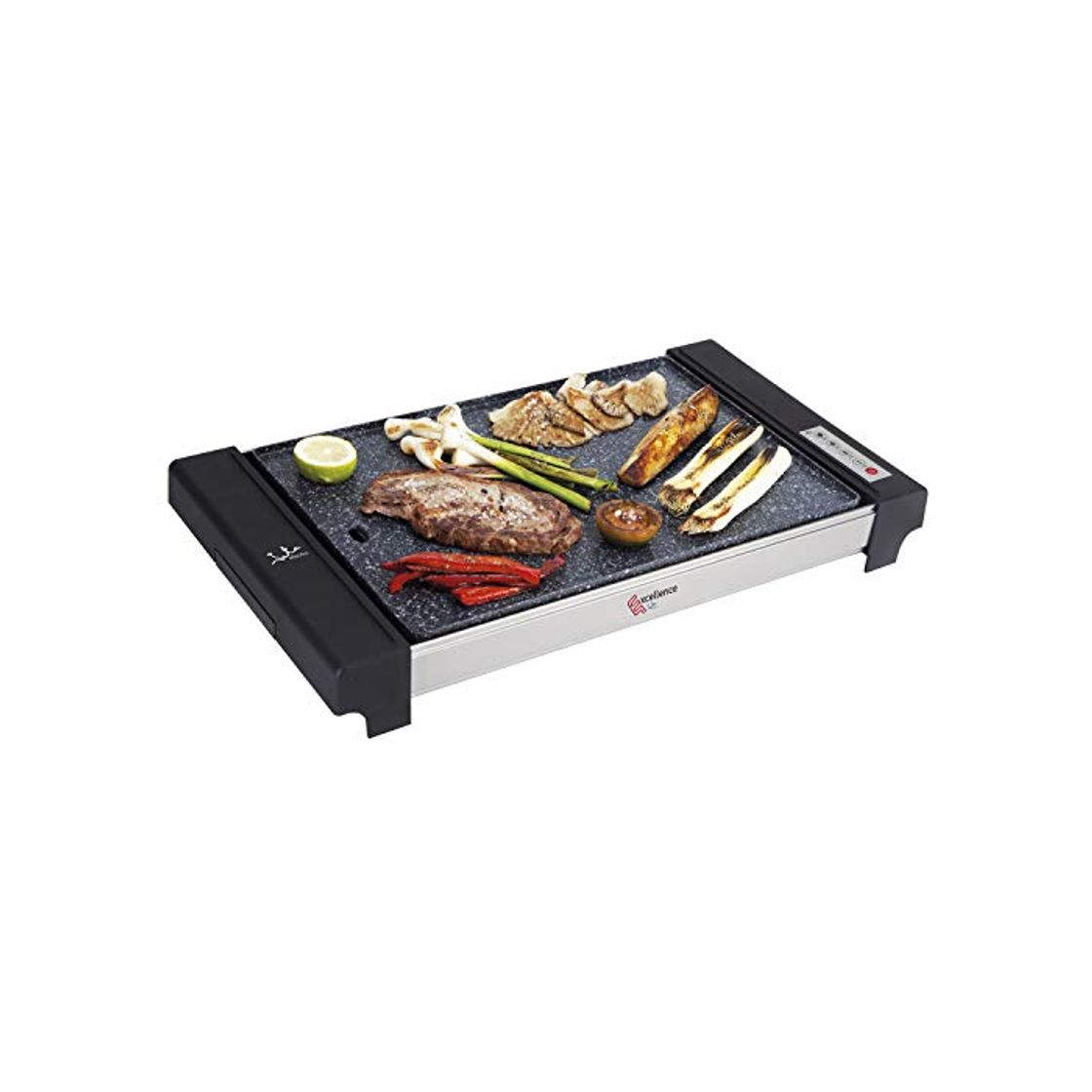 Social Jata GR3000 Plancha de Asar Electrónica 4 Temperaturas con Control Electrónico Superficie de 48 x 32 cm Muy resistente al Rayado y Antiadherente 2650 W