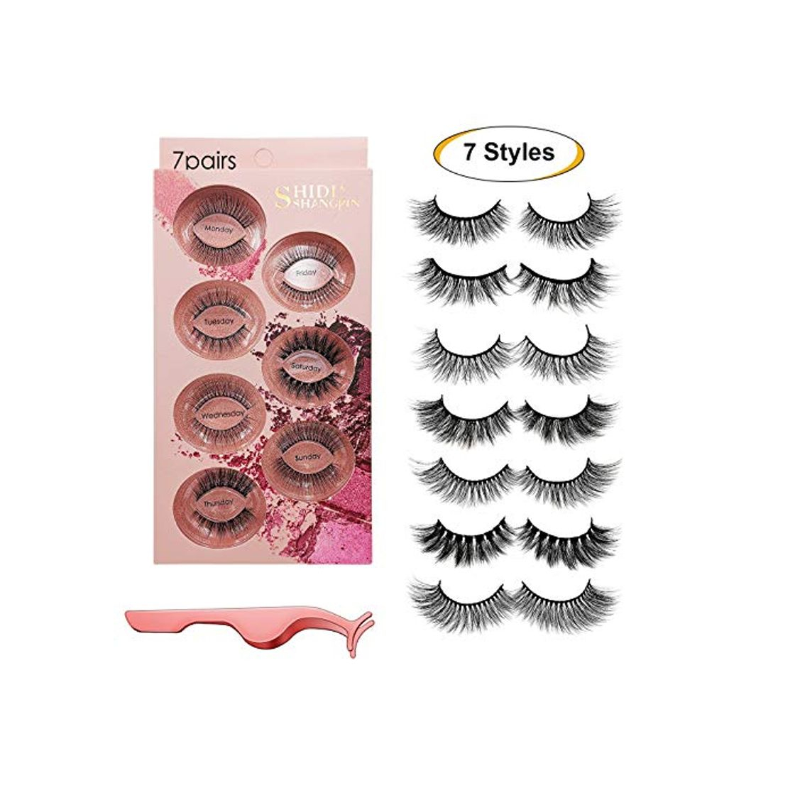 Products Pestañas Postizas 7 estilos - pestañas profesionales reutilizables para todos los ojos,