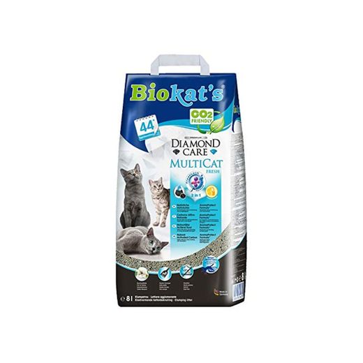 Biokat’s Diamond Care Multicat Fresh, arena para gatos con fragancia – Arena