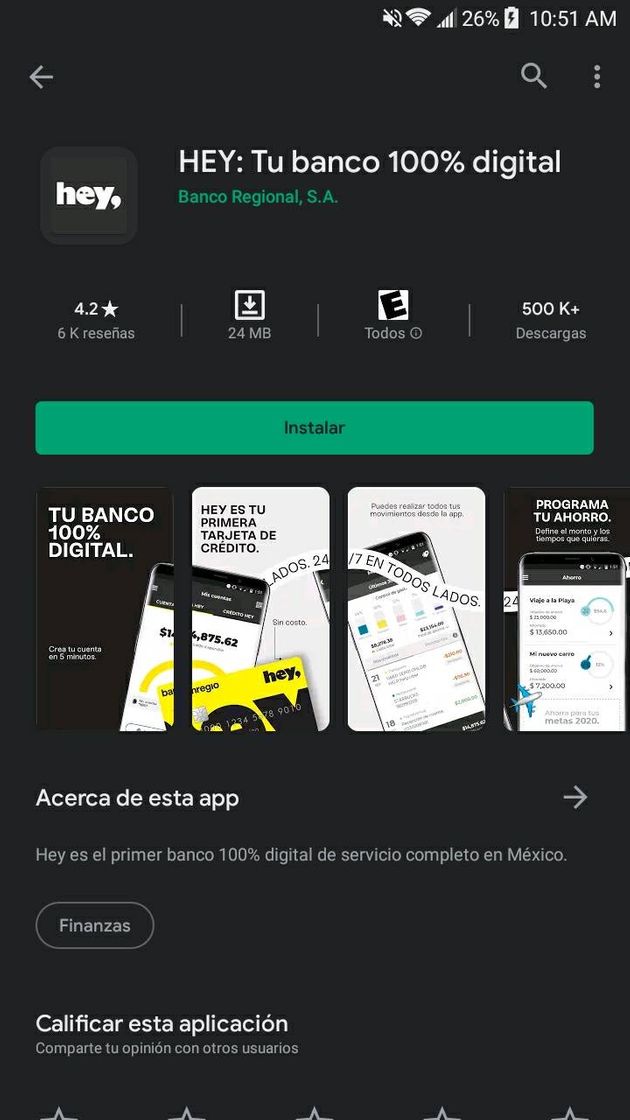 App HEY: Tu banco 100% digital 