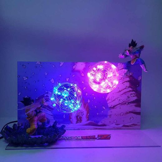 Dragon Ball Super Lámpara Goku Vegeta Kamehameha Galick PISTOLA Lamparas Dragon Ball Z Goku Super Saiyan DBZ Led Luces de la noche Lámpara de escritorio