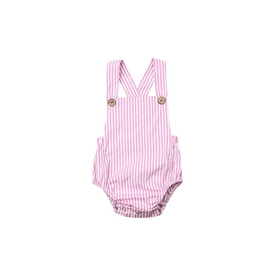 Moda FELZ Ropa Bebe Niño Niña Verano Recién Nacido 0 Meses a 3 Años Mameluco Estampado con Rayas de Color Liso sin Mangas de Verano Traje de Sol Lindo FáCil De Poner Y Quitar Verano Pijamas Original Ropa