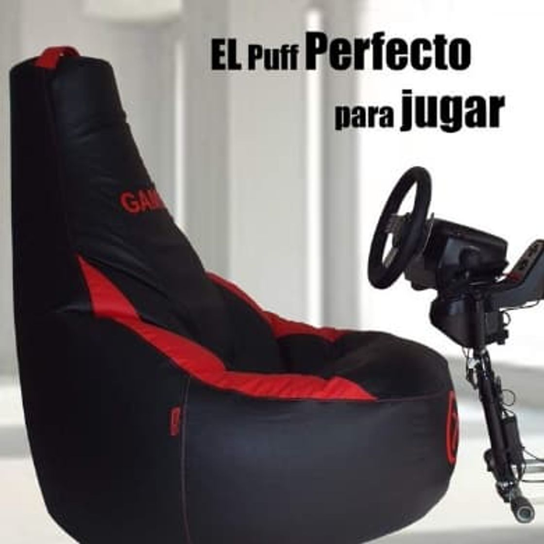 Product loconfort Nuevo!! Puff Gamer X10 Extreme - Puff XL - Polipiel Rojo