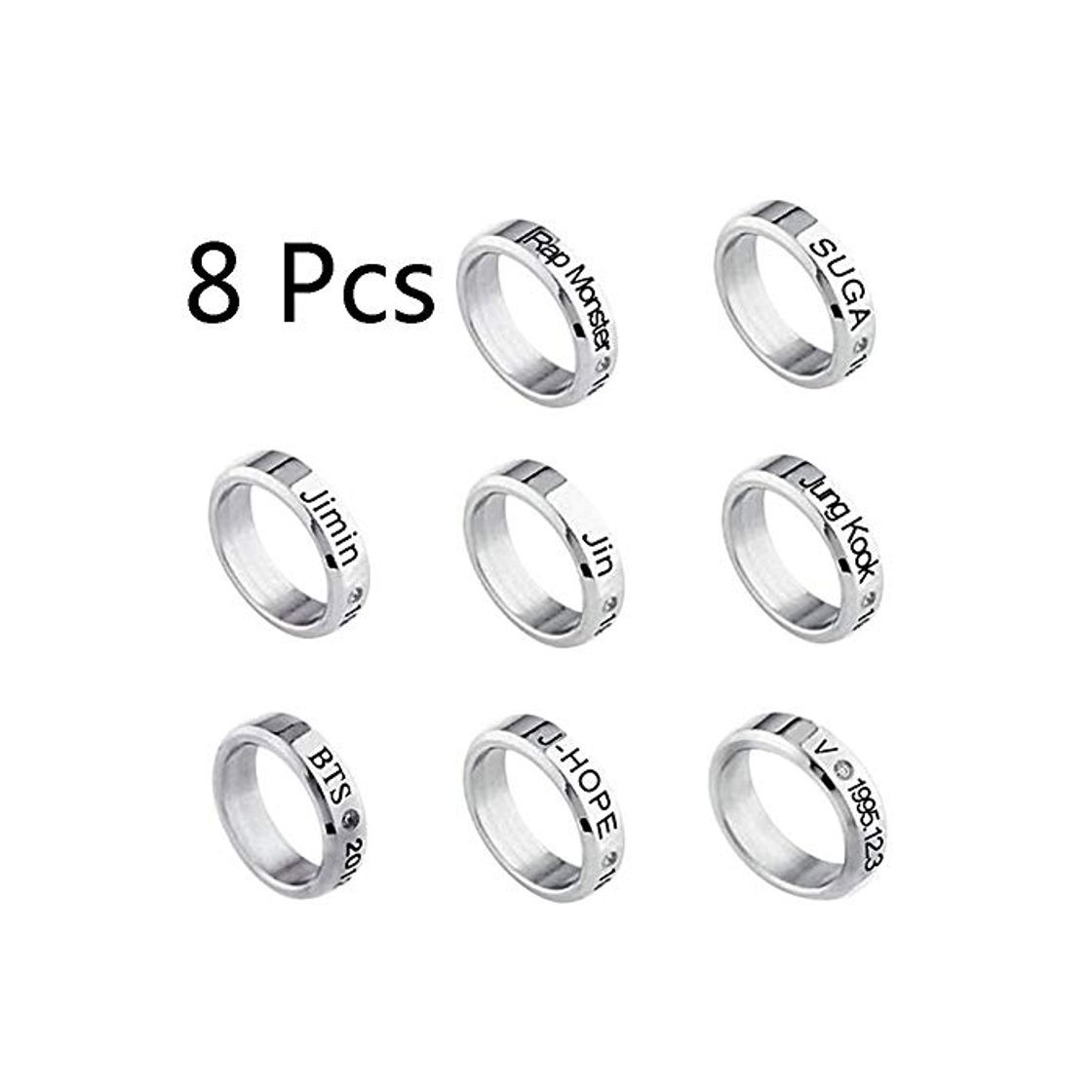 Product Luxuon Paquete de 8 Anillos