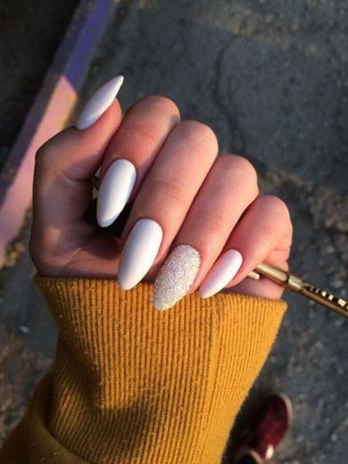 Cute white nails
