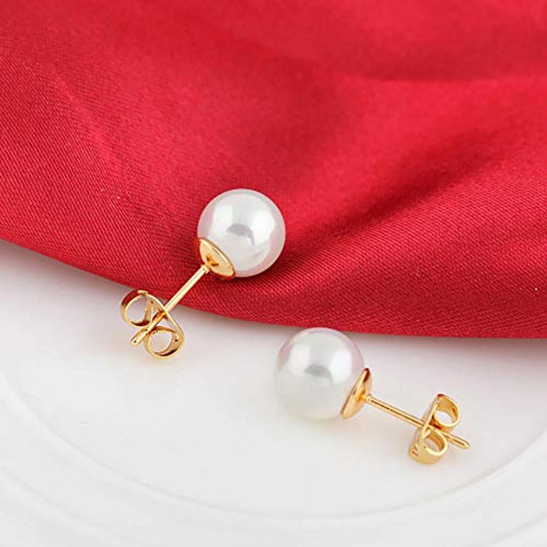 Product Lecimo Las mujeres de moda cuelgan aretes de oreja aretes de perlas coreanas regalos en cualquier ocasión