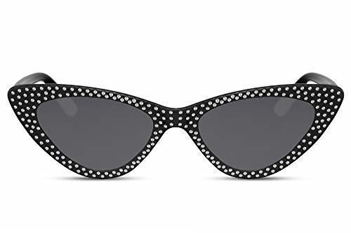 Cheapass Gafas de Sol Cat Eye Designer Fashion Diamantes on Montura Negra