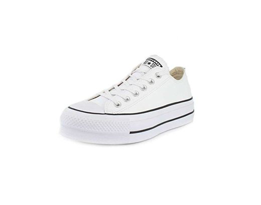 Converse Chuck Taylor CTAS Lift Clean Ox, Zapatillas para Mujer, Blanco