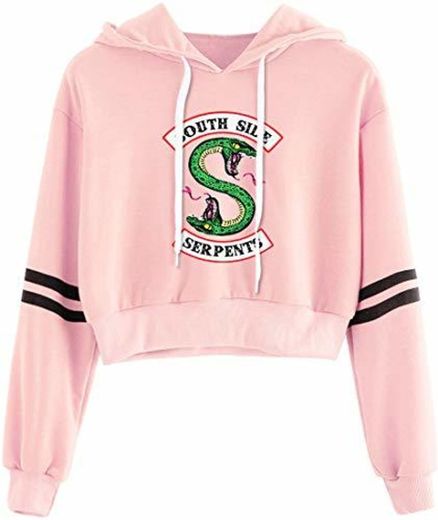 OLIPHEE Sudaderas Primavera con Logo de Valle de Riverdale para Mujer para