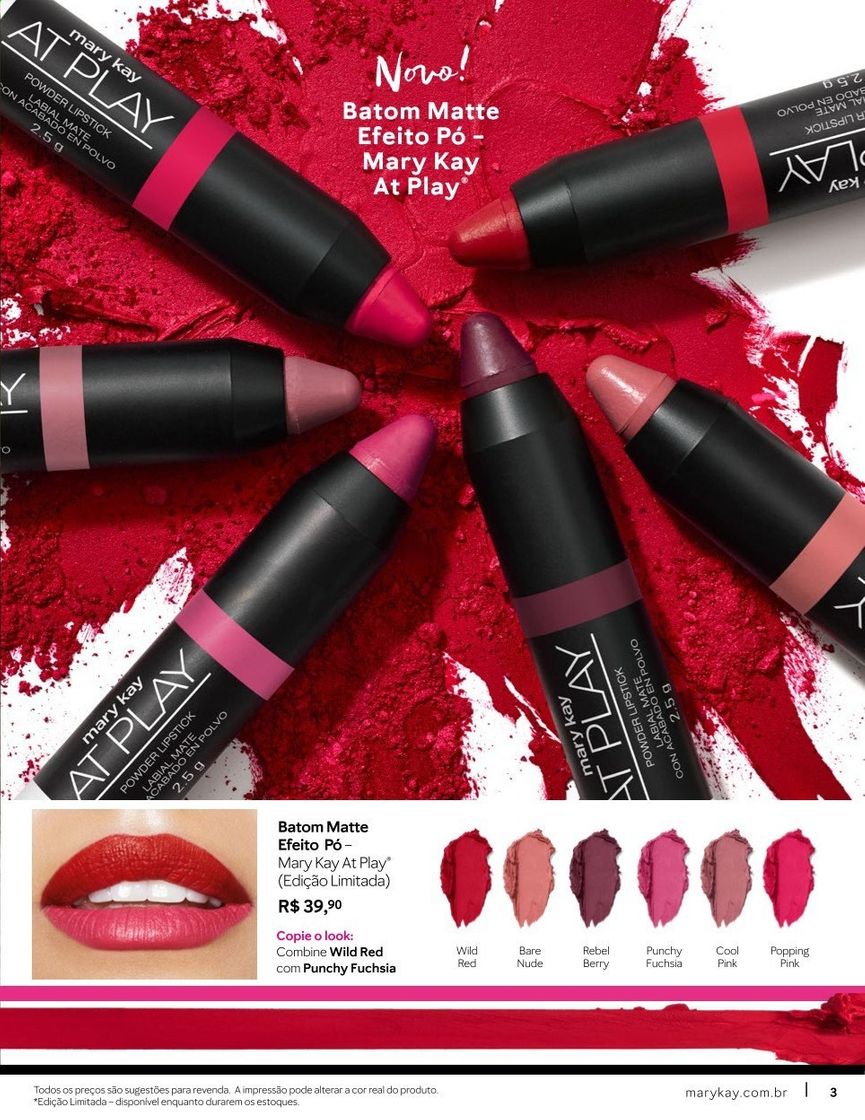 Product Labial con acabado en polvo at play Mary Kay 