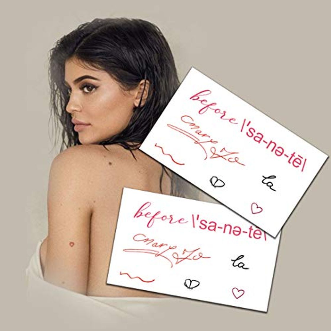 Social Kylie Jenner Temporary Tattoos