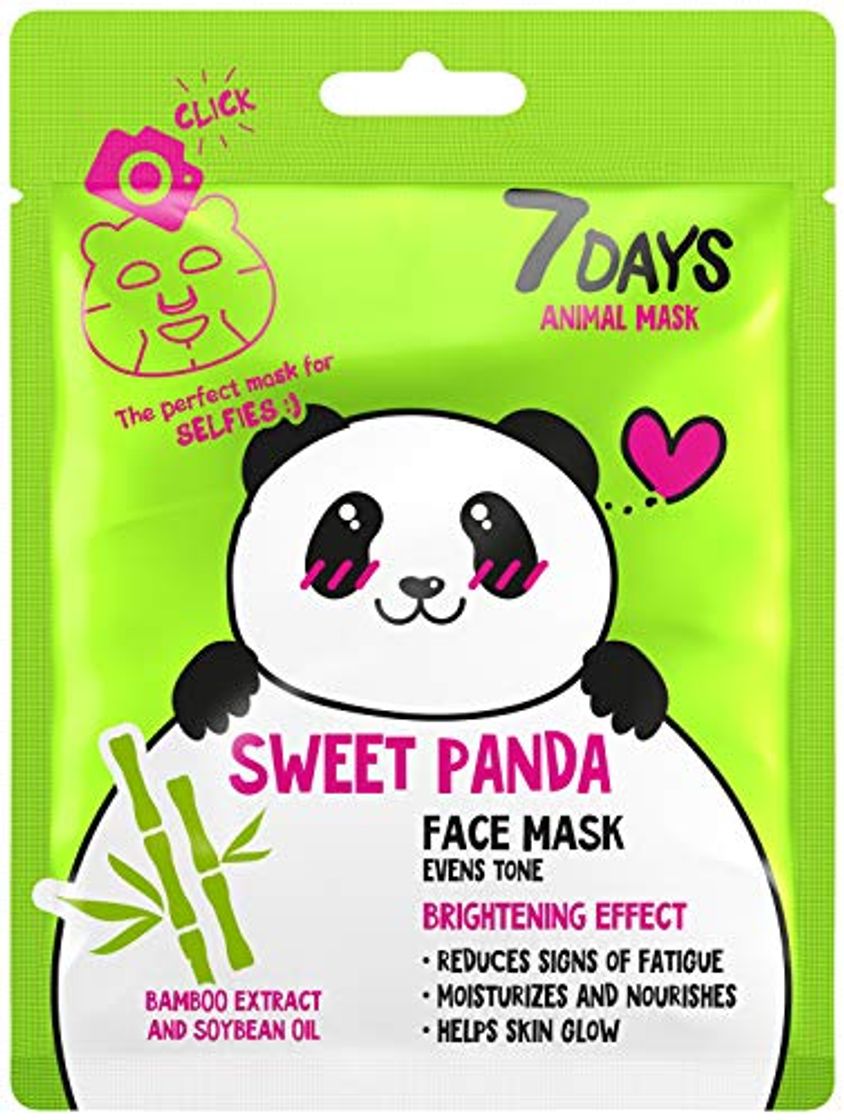 Productos 7DAYS Animal Masks 1 pieza de Máscaras Faciales de Animales Panda Hydrated