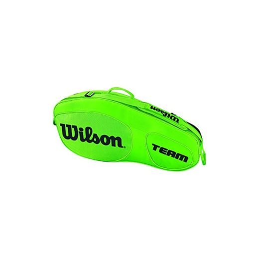 Wilson Team III Bolsa para 3 Bolas, Unisex Adulto, Verde