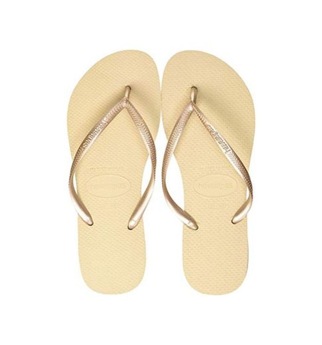 Social Havaianas Slim Chanclas Mujer, Oro