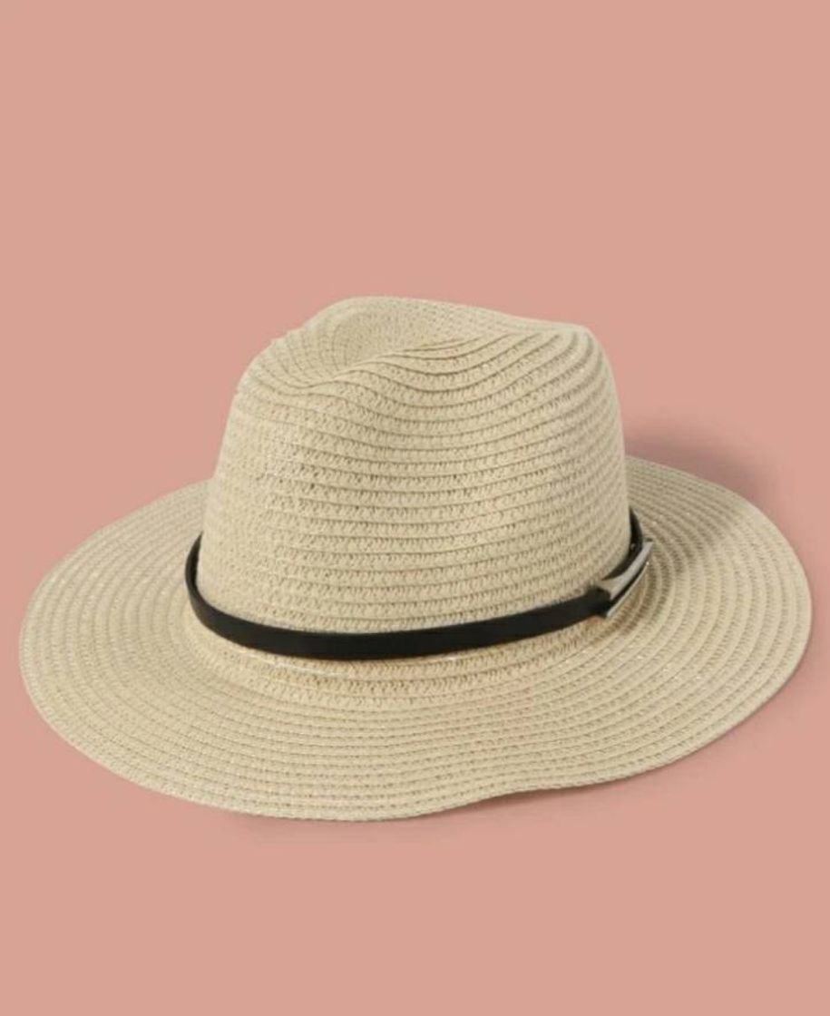 Social Metal Decor Straw Hat