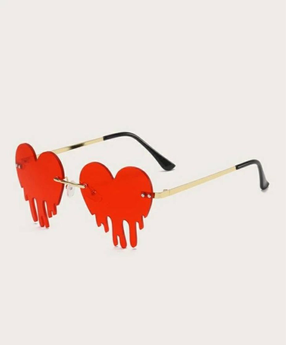 Social Heart Shaped Rimless Sunglasses