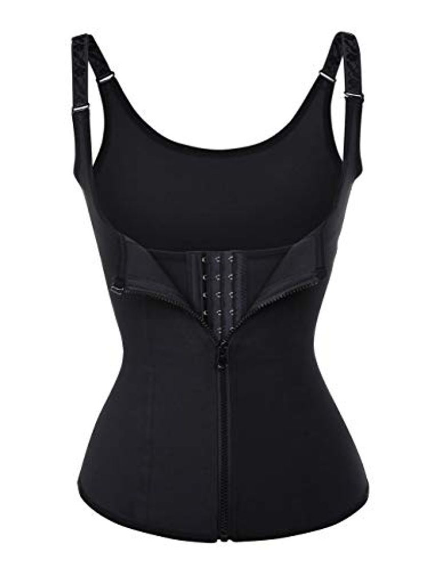Social FeelinGirl Mujer Corsé Underbust Entrenador de Cintura Faja Reductora Huesos Plásticos Tirantes