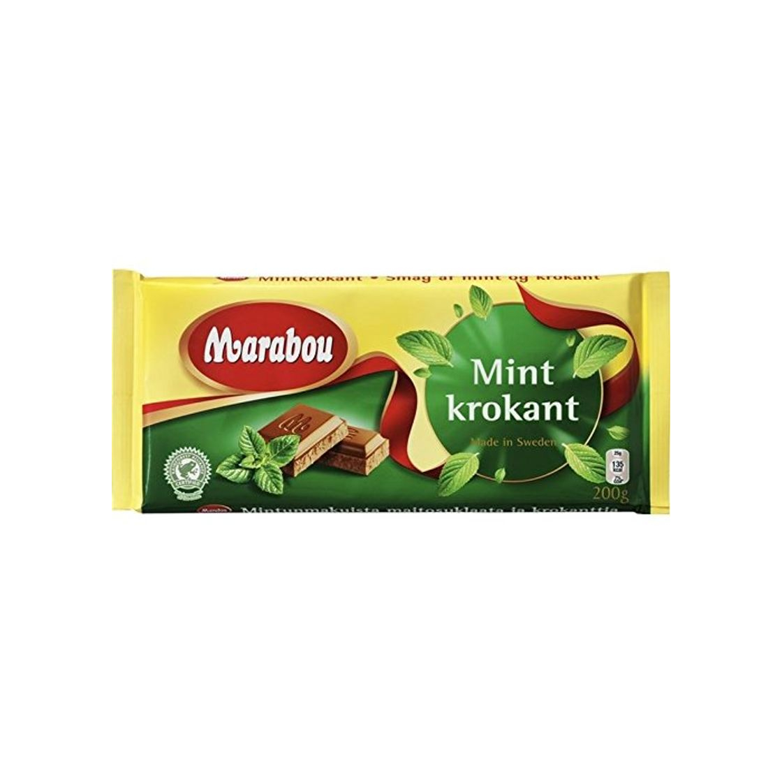 Product Marabou Chocolate Con Leche Con La Menta 200g Quebradizo - Mintkrokant