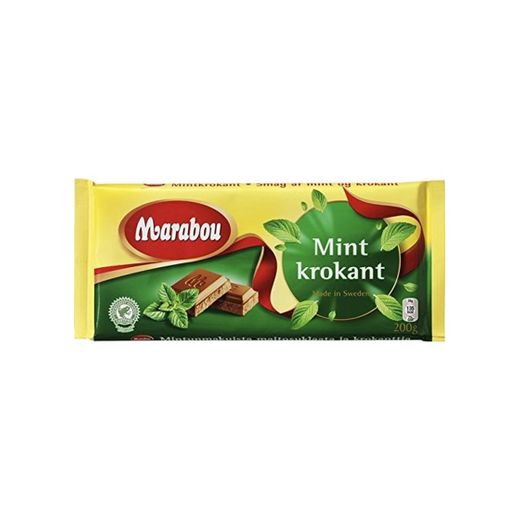 Marabou Chocolate Con Leche Con La Menta 200g Quebradizo - Mintkrokant