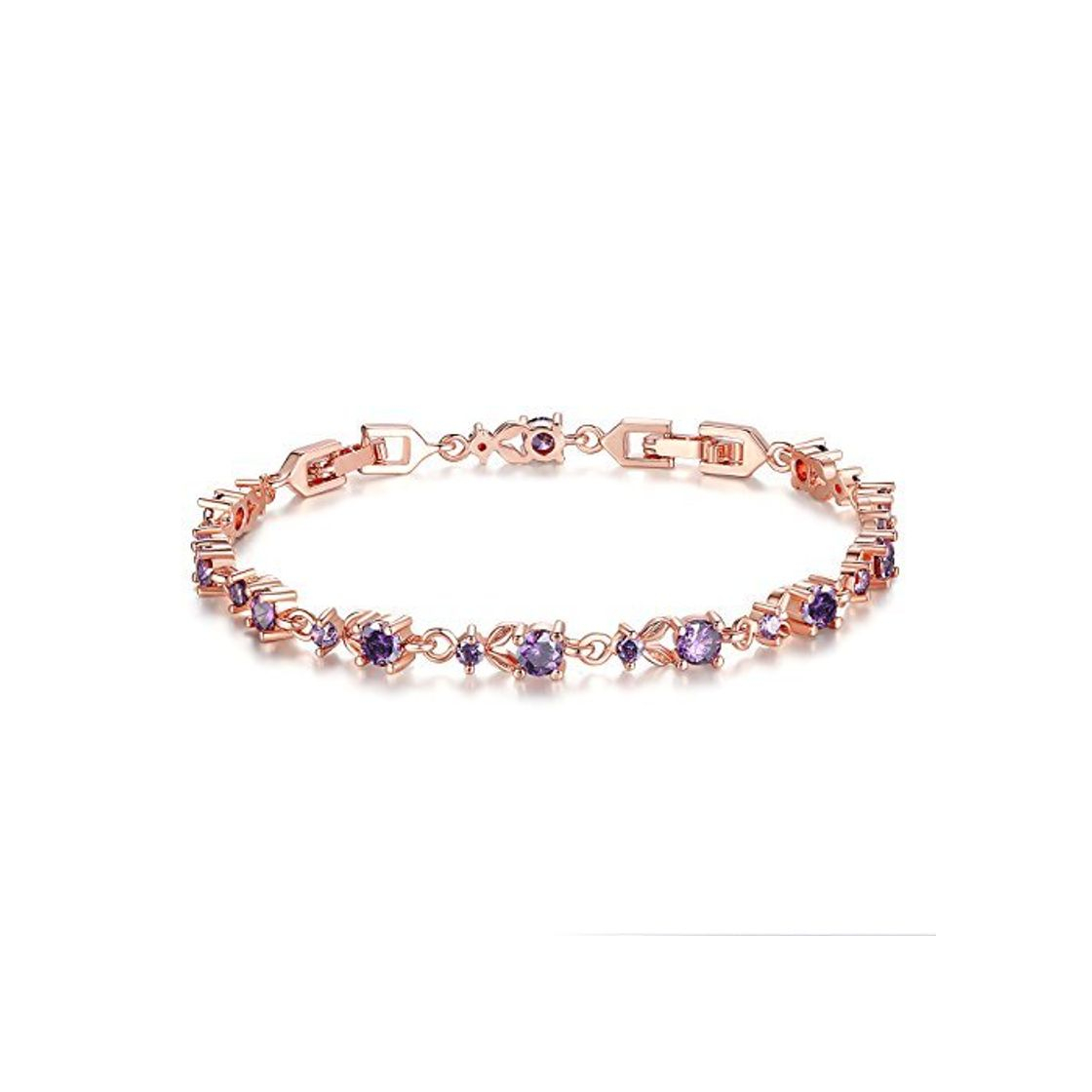 Moda Wostu Pulsera Mujer Joyería con cristales Swarovski Púrpura