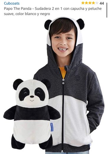 
Papo The Panda - Sudadera 2 en 1 con capucha y peluche suav