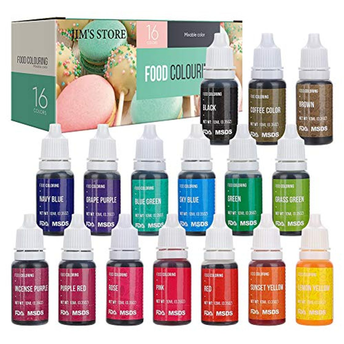 Producto JIM'S STORE Set de Colorante 16*11ml