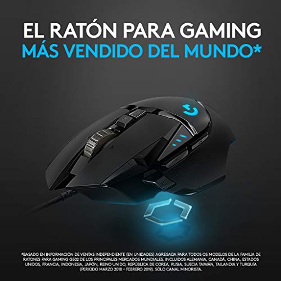 Electronic Logitech G502 Hero Ratón para Gaming con Sensor Hero