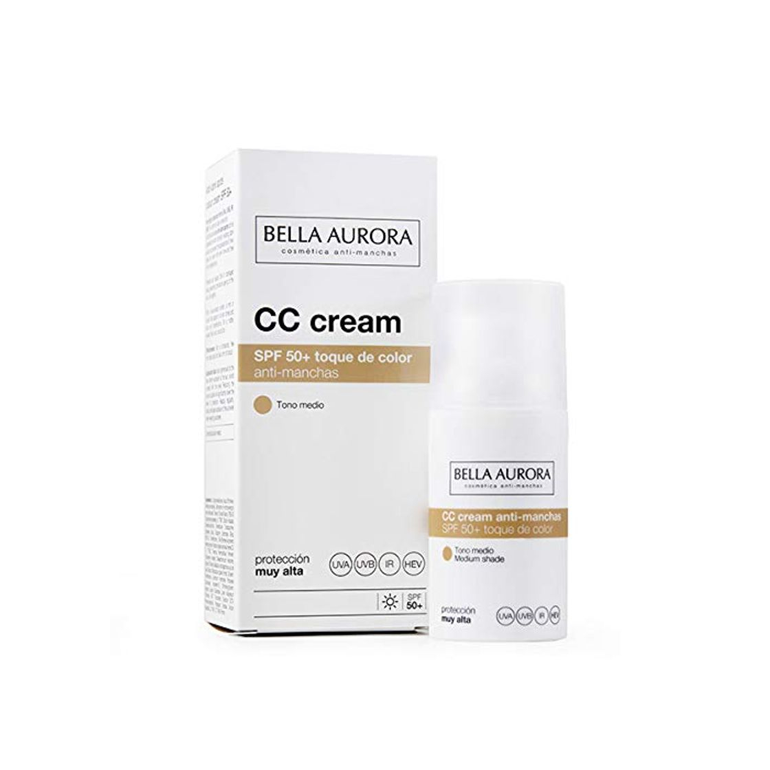 Social BELLA AURORA CREMA COLOR ANTIMANCHAS SPF 50+ 30 ML COLOR MEDIO