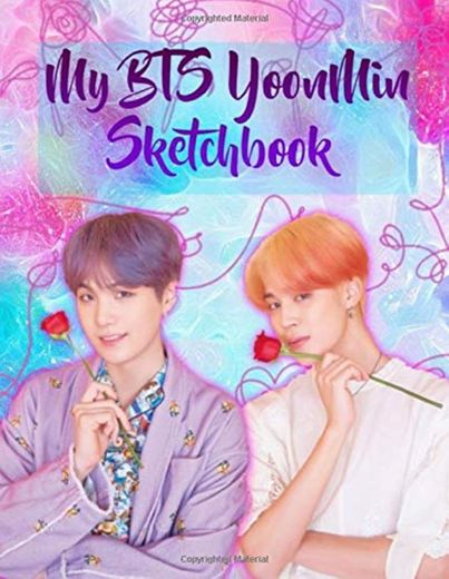 My BTS YoonMin Sketchbook: Large Blank Pages For Drawing , Sketching ,