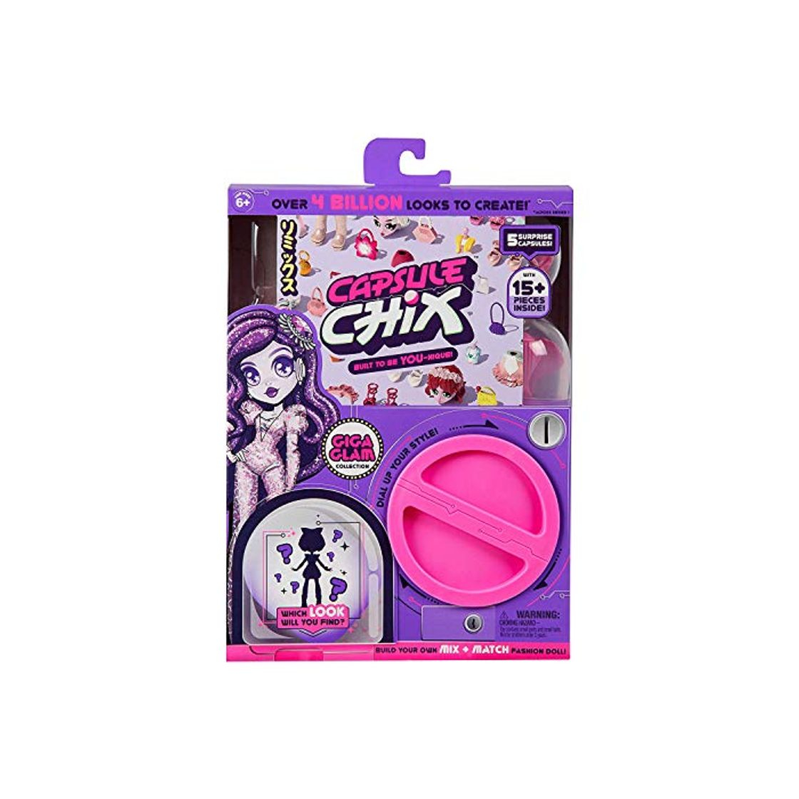 Producto Capsule Chix - Giga Glam, muñeca Sorpresa con Experiencia unboxing para niñas