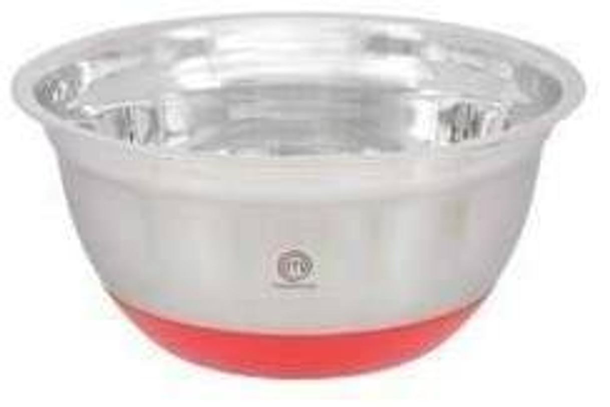 Social Tigela Funda de Inox Reforçada com Base em Silicone 16 cm, M