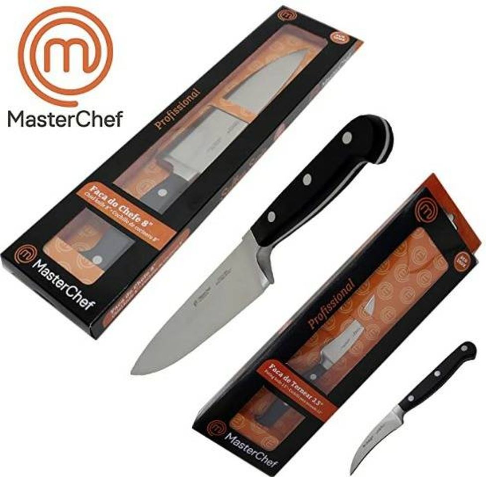 Social Faca do Chef 8 + Faca de Tornear 3,5 Profissional MasterChef